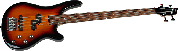 Santander 4 Saiter E-Bass mit Tasche + Gurt in Sunburst