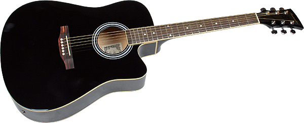 Westerngitarre mit Cutaway + Tonabnehmer, Black Beauty, R&uuml;ckgabe