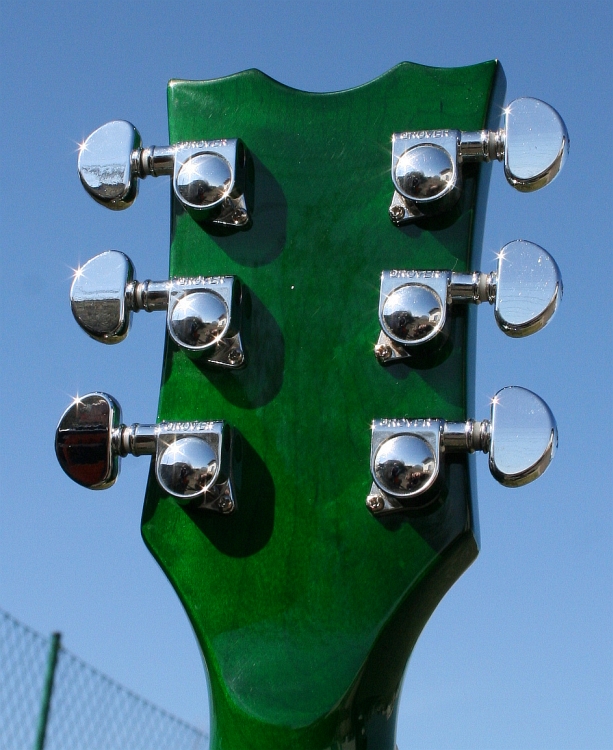 JAZZ SEMIAKUSTIK E GITARRE, ES335 STYLE, GEWÖLBTE DECKE, GROVER, FLAME